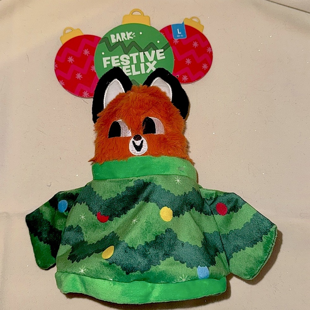 BARK-FESTIVE FELIX Large Dog MULTI-PART TOY
CRAZY CRINKLE/SQUEAKER/TREAT TRAP